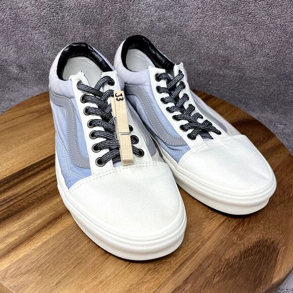 Vans Old Skool Classic White Marshmallow Blue Skate Shoe Sneaker Men's Size 10 - Picture 9 of 9